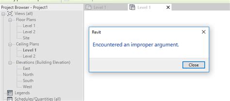 encountered an improper argument revit|PromptForFamilyInstancePlacement .